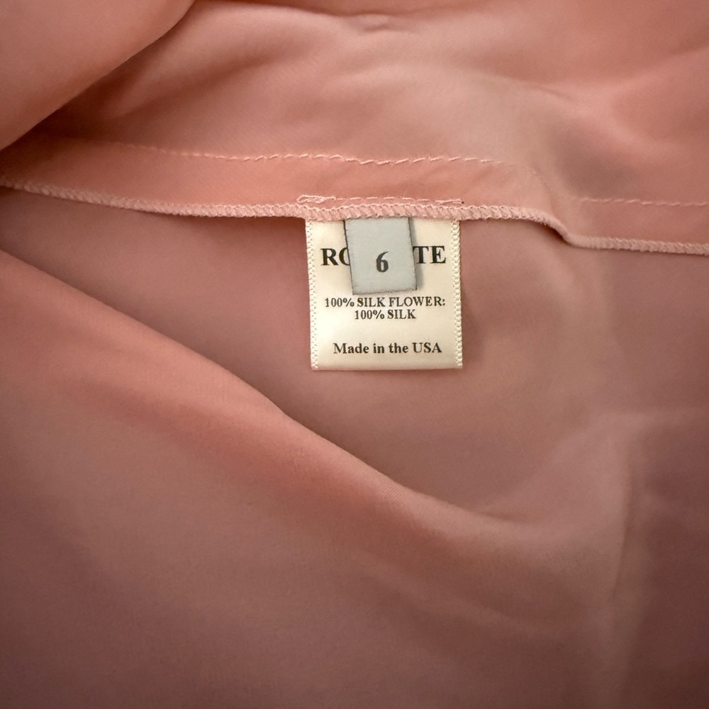 RODARTE Flower Ruched Silk-Satin Dress - Picture 8 of 9